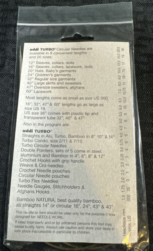 Addi Turbo Circular Needles Skacel USA US 3 (3.25mm) 24 Inch (60cm) Premium 1 - Picture 2 of 2