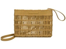 Melissa + Salinas Cluth Bag - Mustard Yellow Made In Brazil - New With Dust Bag