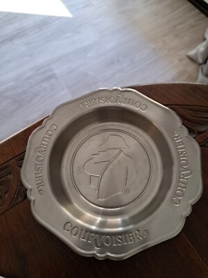 Vintage Metal Courvoisier Napoleon's Brandy Cognac Cigar/Cigarette Ashtray 6.5''