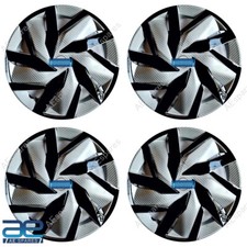 4 Pcs New Wheel Hub Caps Cover Plastic Silver Black 12-15 For Car Universal S2u 4 Pcs New Wheel Hub Caps Cover Plastic Silver Black 12-15 For Car Universal S2u