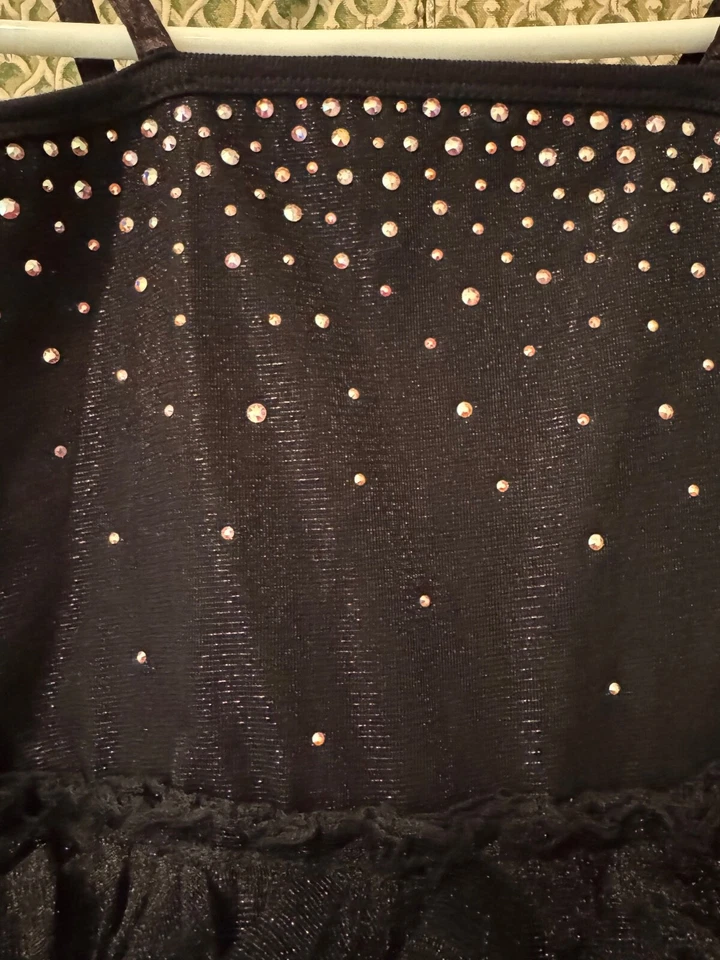 Ooh! La, La! Couture Girl's Size 6X/7 Dress Black Sleeveless With Sparkles - Image 2 of 4