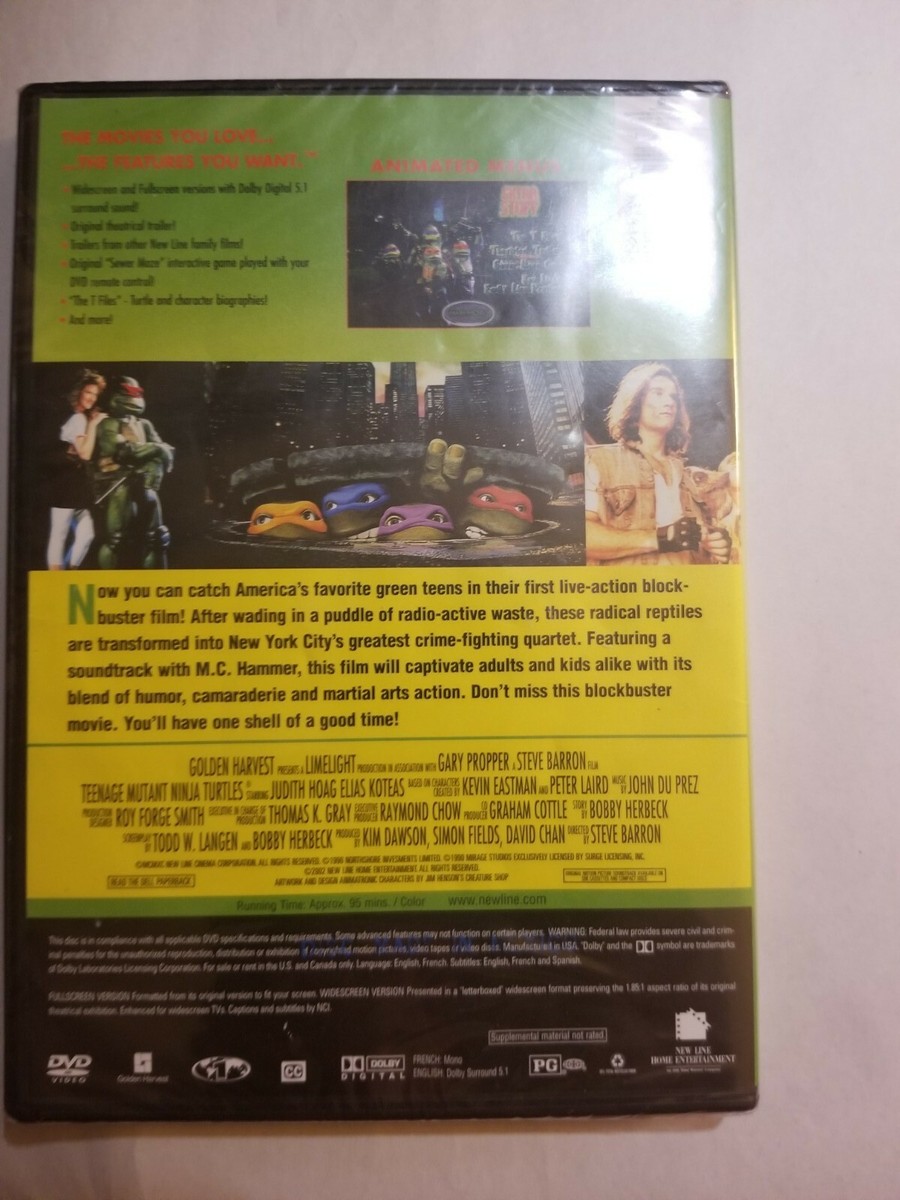 Teenage Mutant Ninja Turtles - The Movie (DVD, 1997