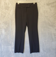 Briggs Pants Womens Size 12 Black Straight Leg Stretch Zip Button Business