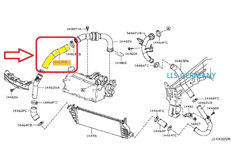 TURBOSCHLAUCH LADELUFTSCHLAUCH FÜR NISSAN MICRA 1.5 DCI 14463BC401 - Bild 5 von 5
