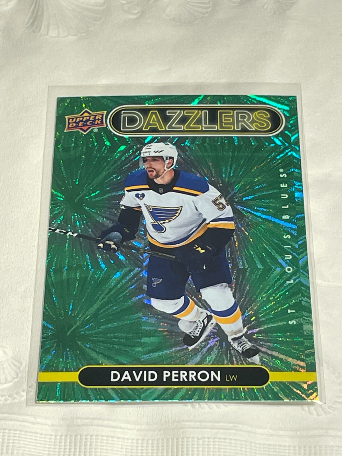 2021-22 UPPER DECK #DZ-38 DAVID PERRON DAZZLERS GREEN ST. LOUIS BLUES