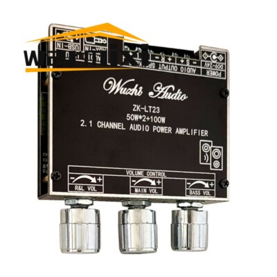 Wuzhi Audio ZK-LT23 2.1 CH Amplifier Bluetooth Module 50W+50W+100W Power Amp