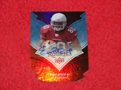 EARLY DOUCET CARDINALS LSU 2008 ICONS #131 RAINBOW DIE CUT AUTO RC 09/25  (AG861)