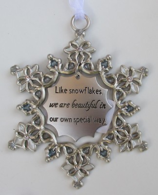 S2 Like snowflakes we are all beautiful MAGIC OF CHRISTMAS SNOWFLAKE ORNAMENT