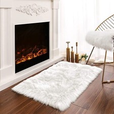 White Sheepskin Rug 2x3 Faux Fur Sheepskin Rug For Living Room Fluffy Washable R