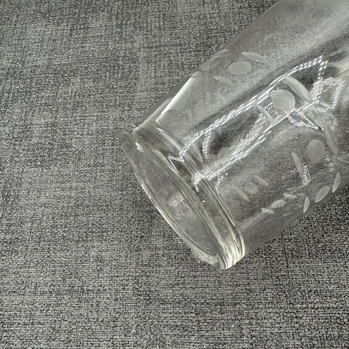 Vtg Libbey Wine Juice Carafe Frosted Etched Design Clear Glass Bud Vase MCM EUC - Picture 8 of 8
