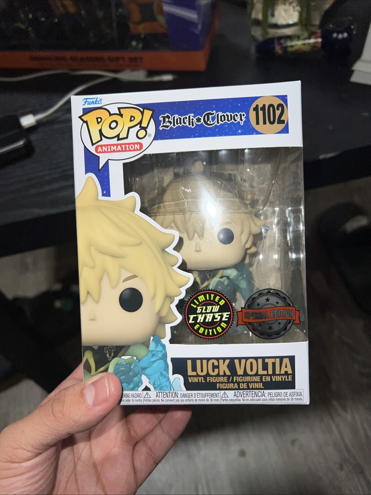Funko Pop Black Clover #1102 Luck Voltia Figure (Special Edition Sticker)