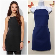 NWT Sparkle & Fade Urban Outfitters Sz Small Blue Strappy Seamed Bodycon Dress