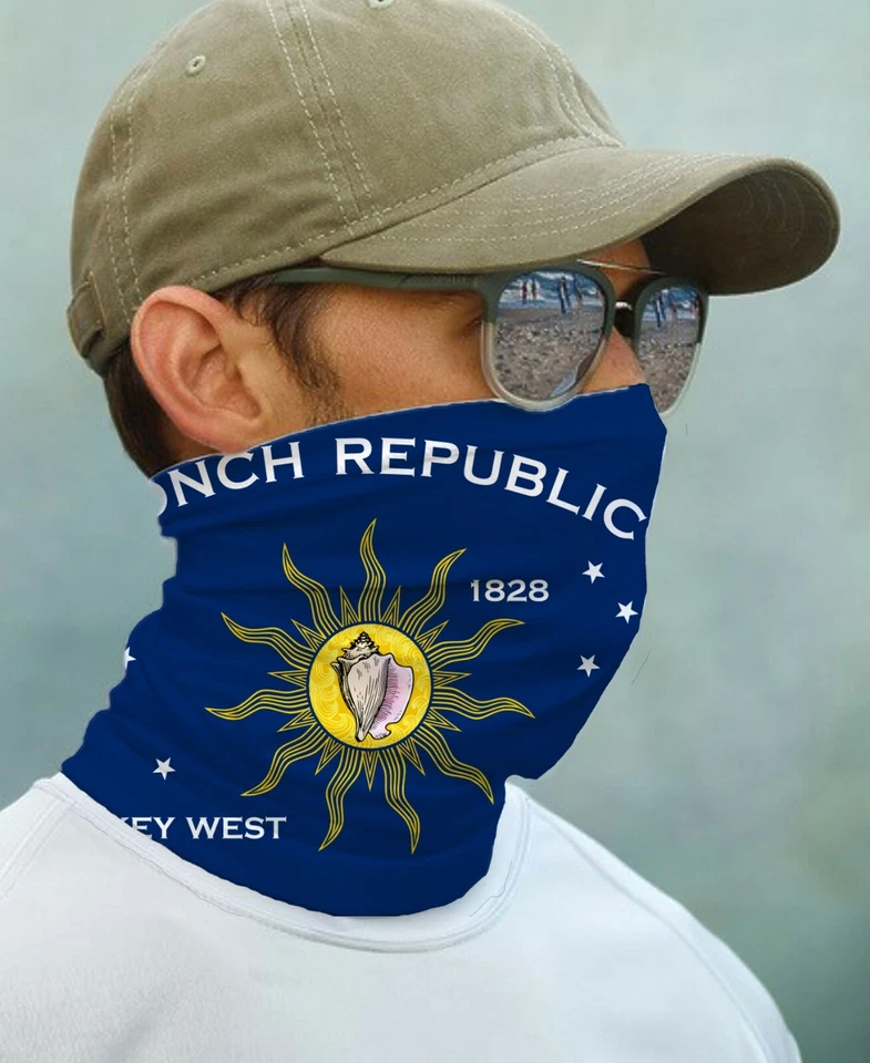 PARAGON SUN GAITER Flag of Key West UPF 50+ UV Protecter Fishing Sport Face Neck Mask