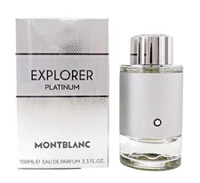Explorer Platinum by Mont Blanc 3.3 oz Eau de Parfum Spray for Men. New in Box