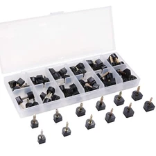 24 Pairs High Heel Tips Shoes Tap Caps6 Size8/9/10/11/12/12.5mmU-Shape Black