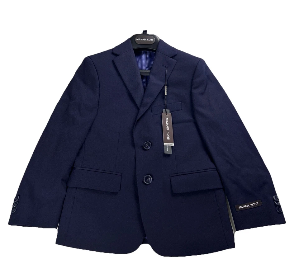 Michael Kors Youth Boys Two Button Suit Jacket Sport Coat Modern Blue Size 8R - Image 2 of 4