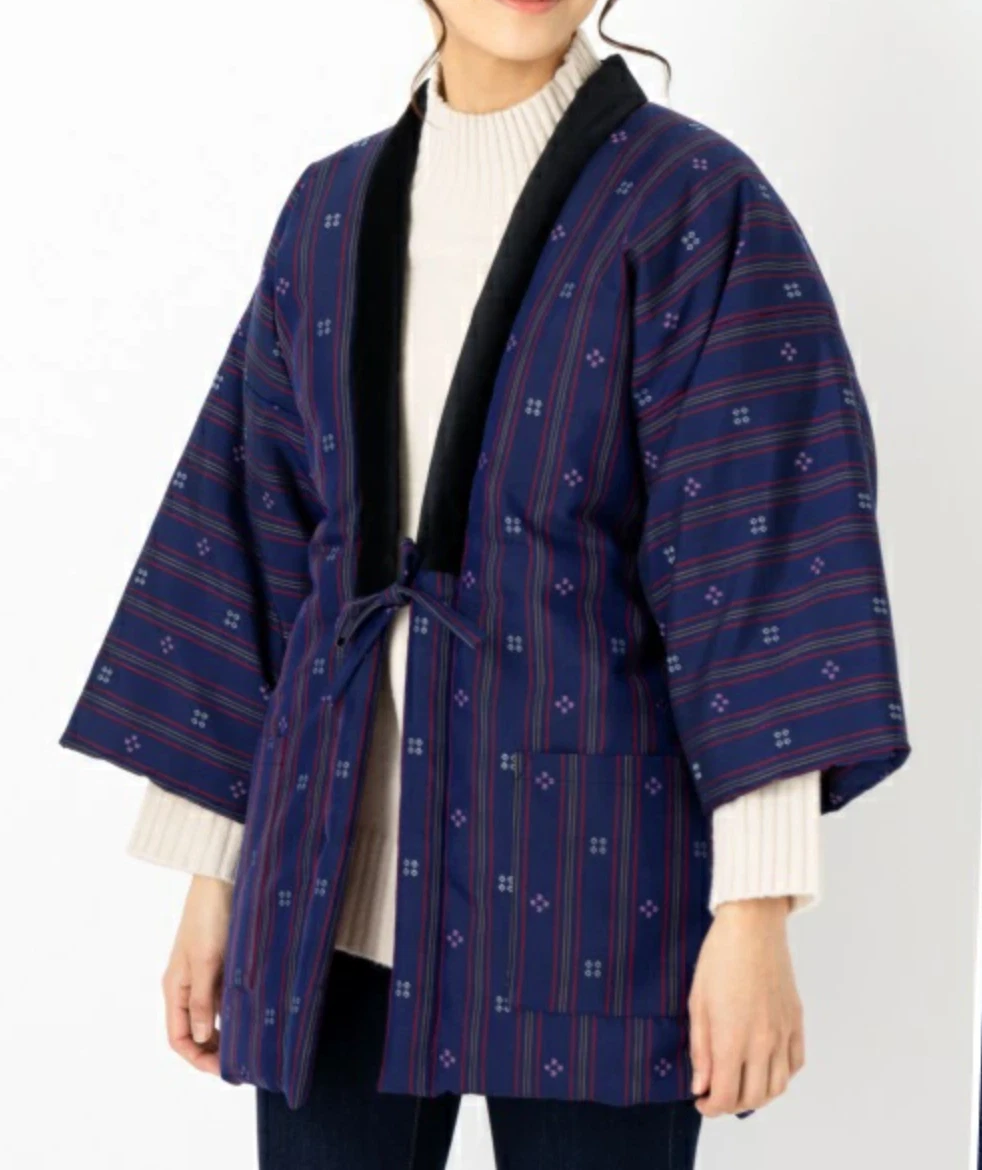Japanese Women Kimono Hanten Warm Wear Winter Jacket Made in JAPAN 113