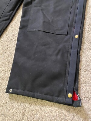 Carhartt Bib Overalls Men's Size 48 Black Insulated Quilt R38