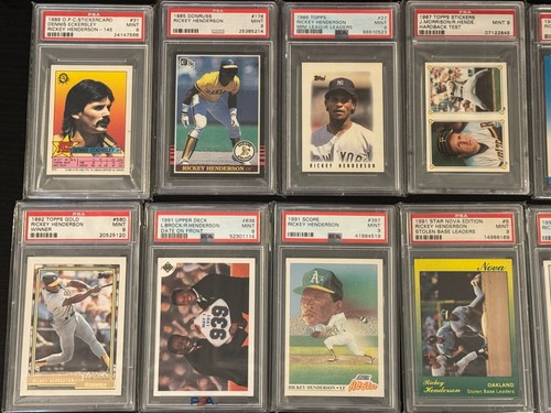 (28) dif 1985-2022 Rickey Henderson cards lot, all PSA MINT 9, (A) *SEWALL* - Picture 4 of 5
