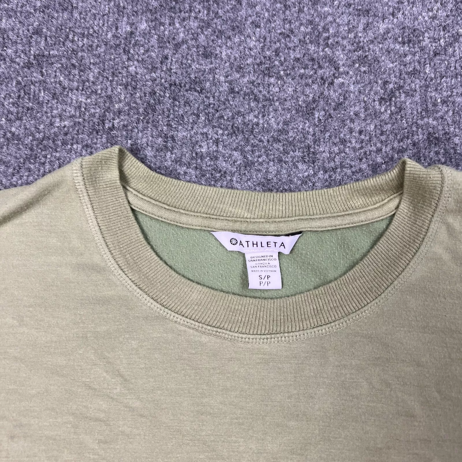 athleta petite athleisure pullover eucalyptus stretch sweatshirt