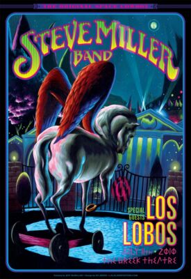 Steve Miller Band ドゥービー コンサート ポスター Steve Miller Band 1973 Cleveland Concert Poster - Raw Sugar Art Studio