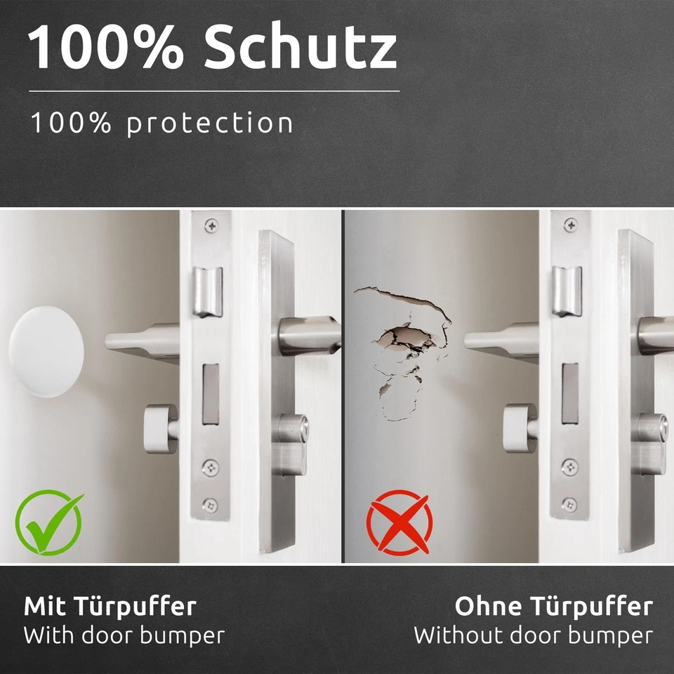 12x Türpuffer Türstopper selbstklebend Tur-Wand-Gummi-Anschlag-Puffer 40mm - Bild 3 von 4