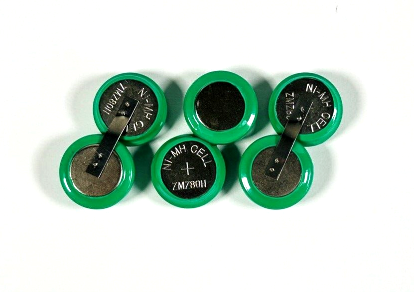 3-Pack ZMZ80H NI-MH Dual Cell 2.4V 80mAh Rechargeable Batteries