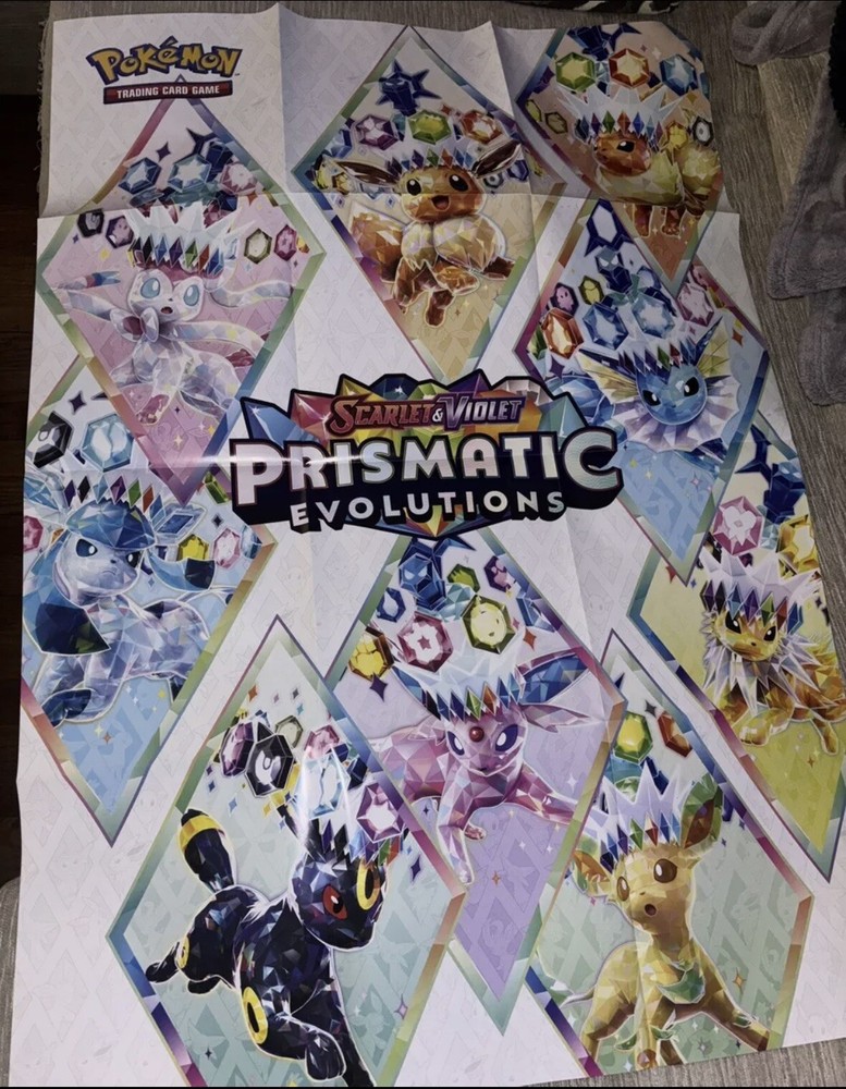 Prismatic Eevee Evolutions Poster New Artwork