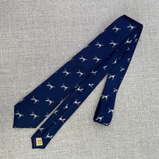 Class Club Tie Boy Silk Dog Hunt Point Navy 51.5x2.75 Classic Work Party Core Ex