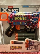 Zuru X-Shot Menace Dart Gun Sonic The Hedgehog Robotnik Skin 8 Rounds New