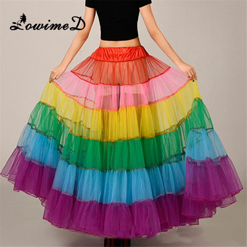 Nuevos accesorios de boda adulto arco iris enagua falda interior Foto 2 de 4