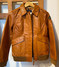 Avirex Fly A-2 Great Retro Colour Genunie Leather Jacket Brown For Women Size L
