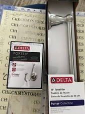 New Delta PTR18-BN Porter 18 in. Towel Bar  Towel Hook,Brushed Nickel