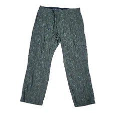 Prana Relaxed Fit Mens 35x28 Green Camo Stretch Cargo Pants Belted