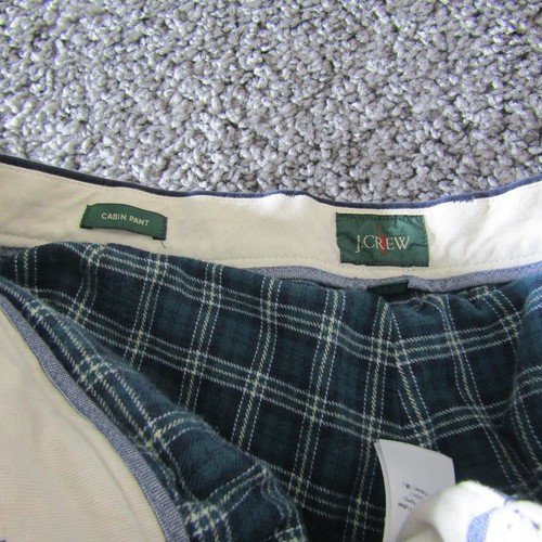 Pantalones de Colección J Crew Para Hombres 31X32 Franela Forrados Remero Cabina Exterior Informales - Imagen 8 de 11