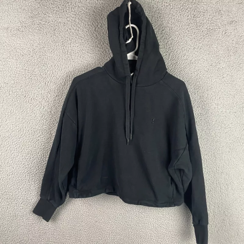 sweaty-betty crop pullover drawstring stain hoodie