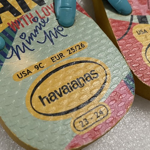 Havaianas Disney Minnie Mouse Flip Flops Girl's Size US 9C EUR 25/26 Pre-Owned - Picture 2 of 11