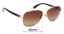 SFx Replacement Sunglass Lenses fits Coach HC7077 - 58mm Wide