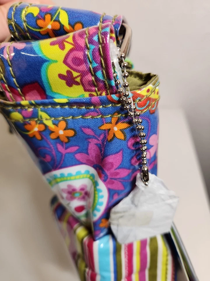 Diaper Bag NEW Laminated Buckle Bag Blue Paisley Floral Baby Kalencom FSTSP NWT - Image 4 of 4