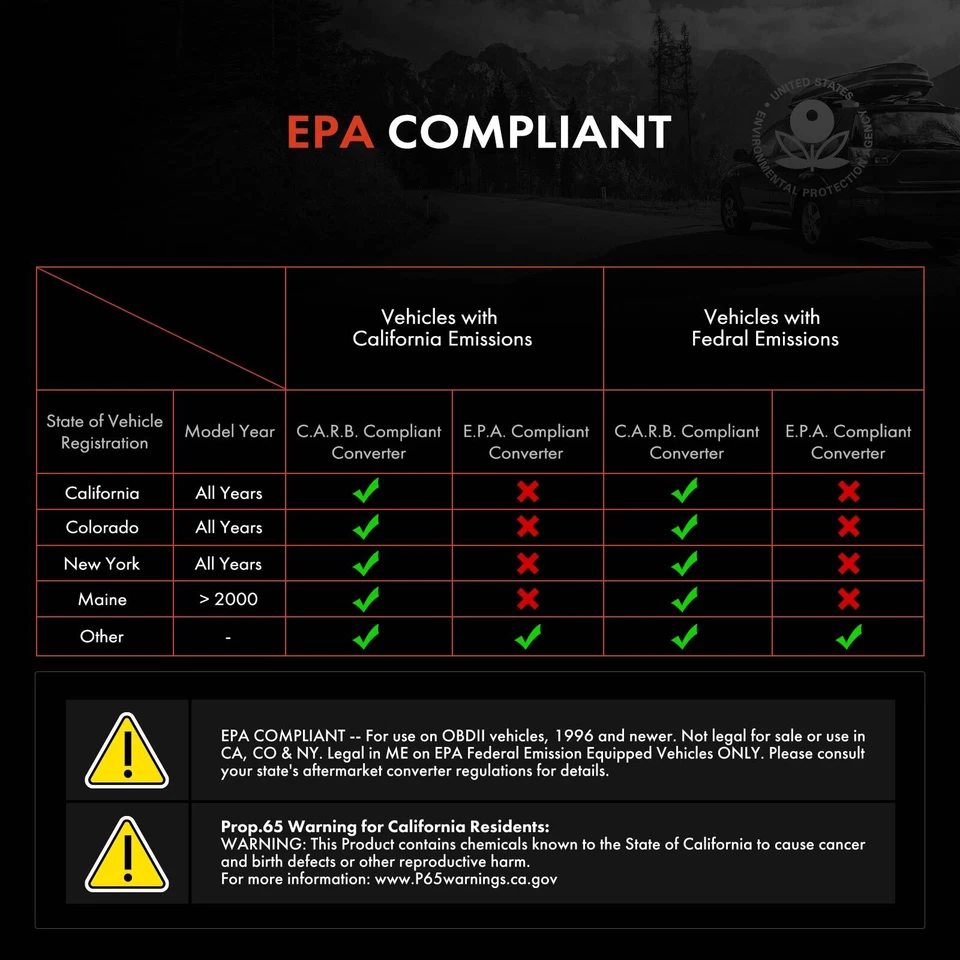 Front Left LH Catalytic Converter for Nissan Pathfinder 96-04 INFINITI QX4 97-03 - Image 3 of 4