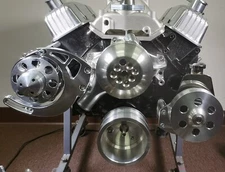 SBC Serpentine Pulley Conversion Kit Power Steering  350 400 Chevy Small Block