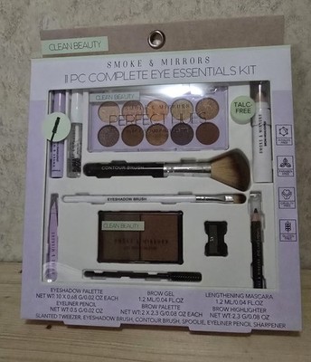 Clean Beauty Smoke & Mirrors 11pc Eye Essentials Kit Talc-Free Paraben-Free