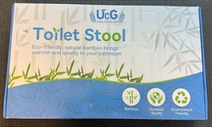 NEW NIB UcG Toliet Bamboo Stool 