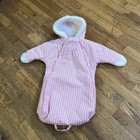 Vintage OshKosh Bigosh 0-9M Polyester Lined Embroidered Bunting Snowsuit Pink — photo 8