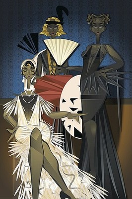 Harlem Nights Art Print by Jaleel Campbell 8 x 12 in. Paper Size New Unframed