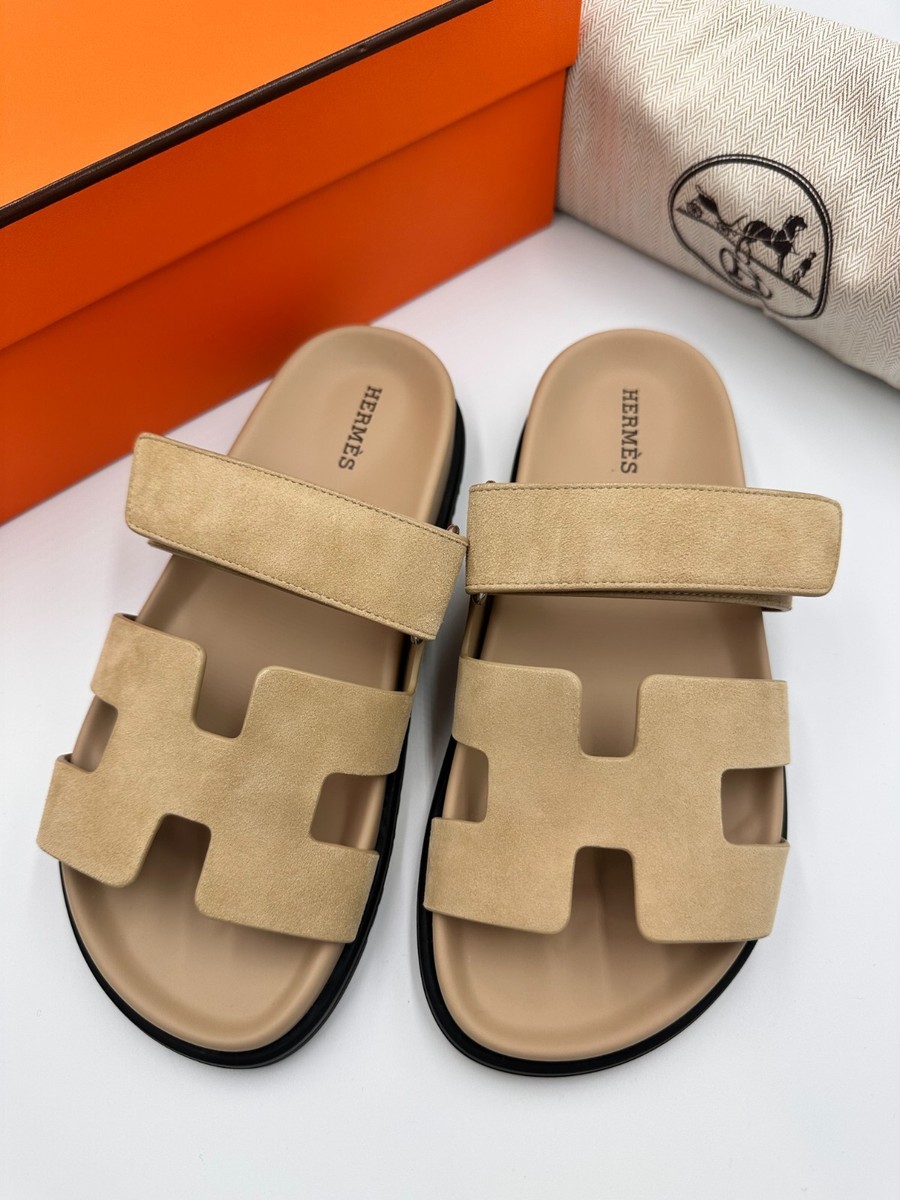 Hermes Woman's Chypre Sandal Beige Lin EU 36 (Brand New 100