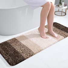OLANLY Bathroom Runner Rugs Mat 47x17, Extra Soft 47" X 17", Light Brown
