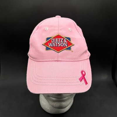 Dietz & Watson Hat Men's Adjustable Pink Breast Cancer Awareness Ribbon