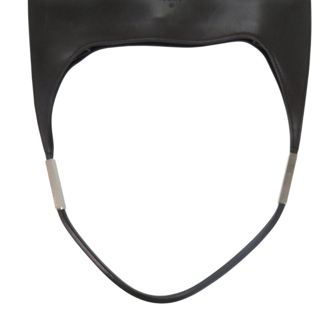 Gucci Women’s Black Leather One-Shoulder Bag Silver Hardware Used thumbnail 7