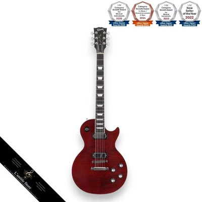 Mini humbuckers Gibson Les Paul Deluxe Player Plus Wine Red 2018 - Photo 1/4